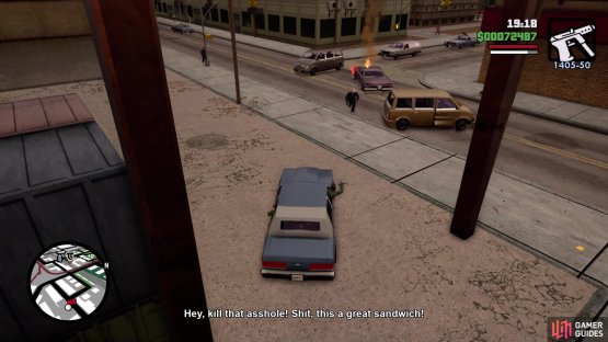 The enemies will get out on foot if their car catches fire