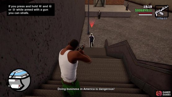 You could easily kill the arms dealer before he gets in his vehicle