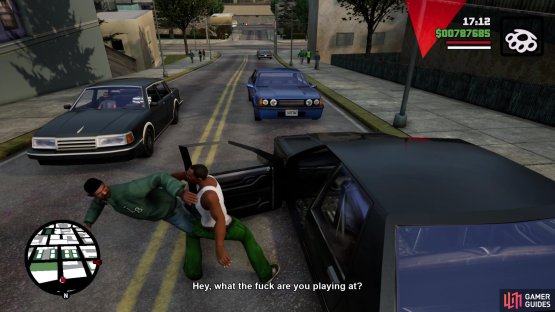and pull him out of his car instead of damaging it
