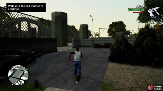 Go through this opening behind your house