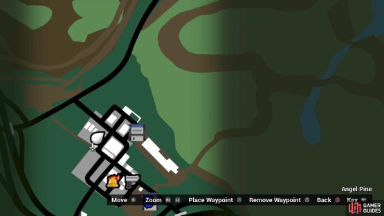 The location of the Ambulance in Angel Pine