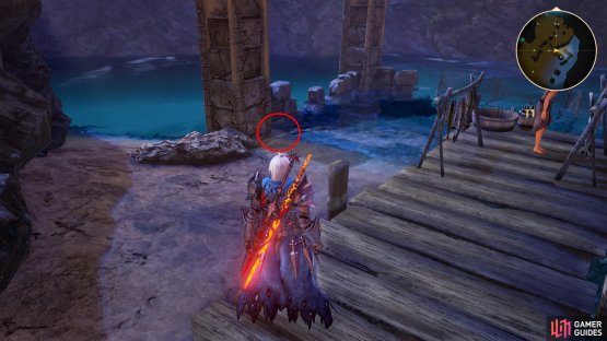 search to the left of this pier to find it.