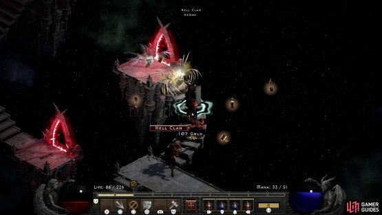 Terrain will frequently get in the Hammerdin&rsquo;s way, especially when trying to attack enemies below him.