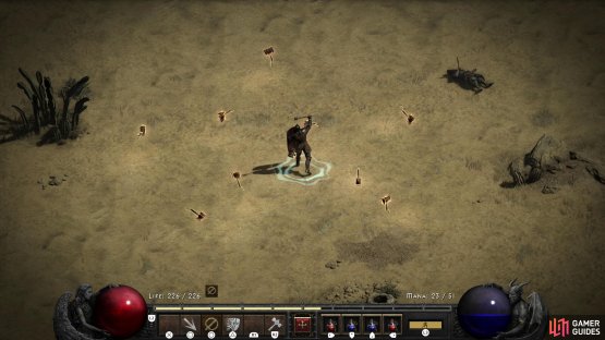 Blessed Hammer will spiral out from the Paladin, hitting enemies to the right, left and front - everything else is a bit trickier.