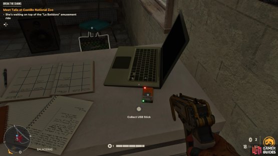 to find the usb stick containing Educate Ya sitting in a laptop.