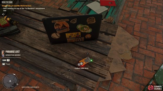 to find the usb containing PXSSY POWAH! sitting on the top floor of the hideout.