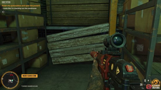 Break the wooden planks with your melee 