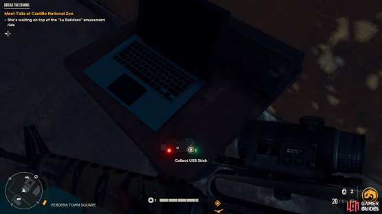 to find the usb stick containing What A Bam Bam sitting next to a laptop.