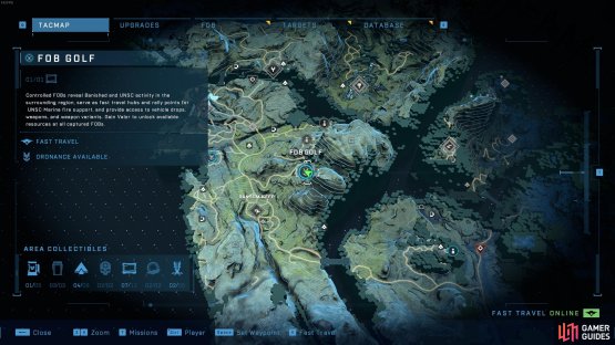 The location of Fob Golf, northeast of Ransom Keep.