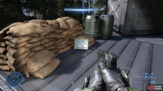 You&rsquo;ll find the UNSC audio log on the fob platform.