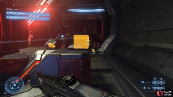 Interact with the repair bay box to disable it.
