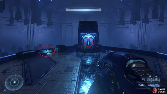 The UNSC audio log is at the end of a long walkway where you collect a power seed to progress with the mission.