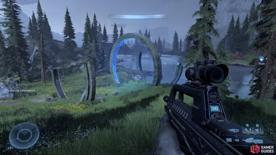 The second Forerunner artifact, by the lake.