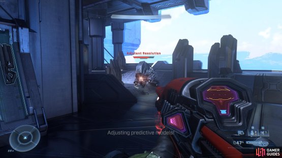 After shooting one of the eyes, the boss will be stunned briefly and you can shoot its core for additional damage.
