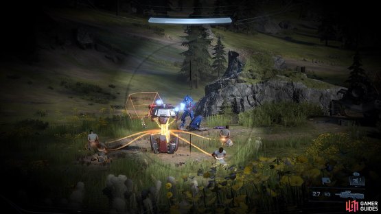 Clear out the Jackals and Elites from a distance 