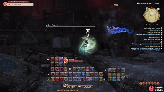 You will find the aether current at the end of the broken road.