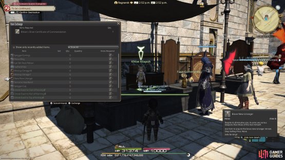 then exchange for the Brave New Urianger Minion