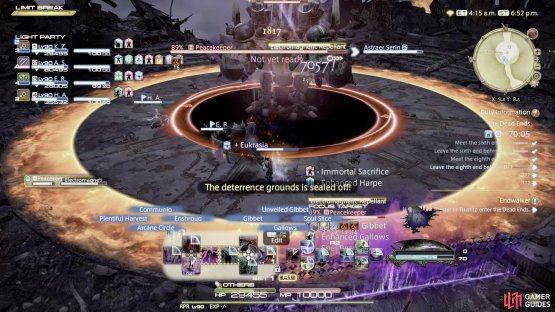Electromagnetic Repellant will fill up the boss&rsquo;s target circle with an electric current
