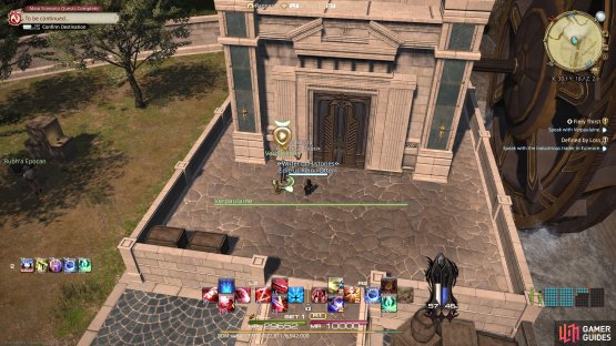 Head to (X: 30.5, Y: 22.7) and speak with  Verpaulaine