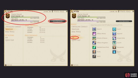 Inside the PvP Profile you&rsquo;ll find your Rank and Levels, Results, and the PvP actions that you need to place on your hotbar.