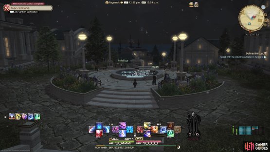 to find the Sightseeing Log sitting next to a fountain. 