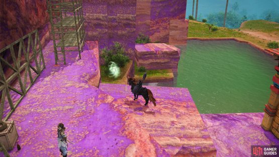 Drop down after you climb the ramp to find the aether current.