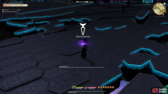 Interact with the Destination marker.