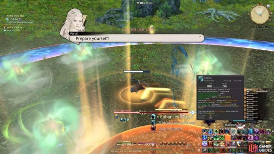 Run away to avoid the AoE&rsquo;s spawning on top of the player character.