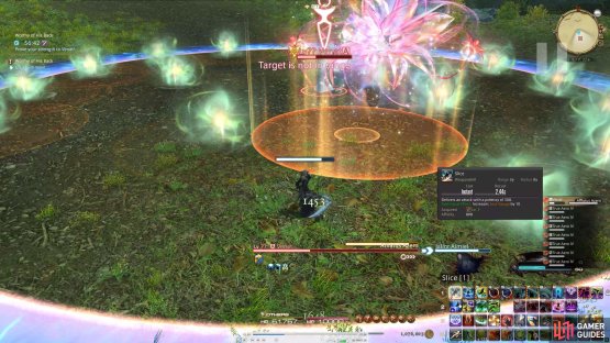 The trail you leave behind will explode with three AoE explosions. One after another.