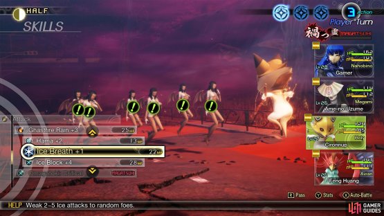 so make sure to exploit their weakness with attacks like Ice Breath, and Mabufu.