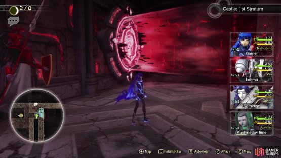 The circle here will introduce you to a gimmick that is present throughout the entire castle