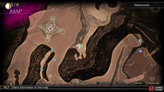 The location of Demon Statue #4 on the map