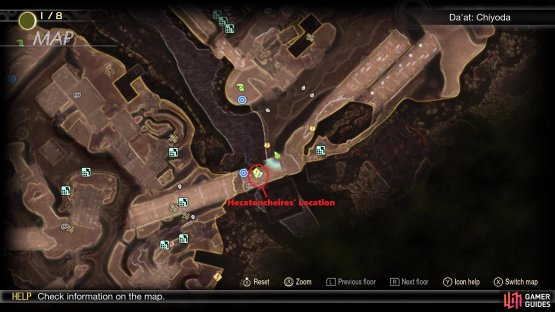Hecatoncheires&rsquo; location on the map