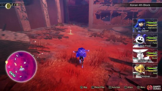 Follow the trail of orbs here to get to another section of the map