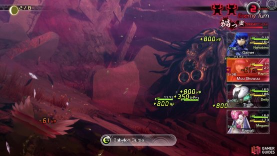 Babylon Curse will fully heal any Tentacles still alive