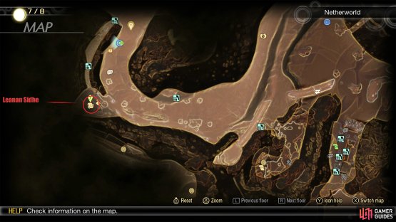 Leanan Sidhe can be found in a cave, south of the Tokyo Tower Leyline.