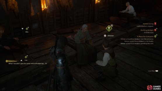 and interact with the NPC to hand over the Hearty Meal.