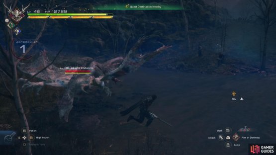 !Dodge to the side to avoid the charge attack.