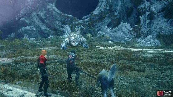 Agni will pop out of the ruins as you approach them.