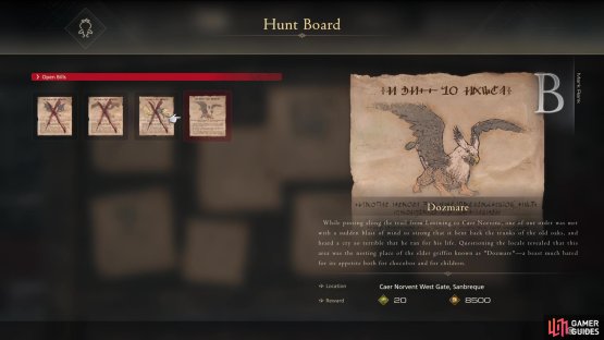 Check the hunt board at the Hideaway for details