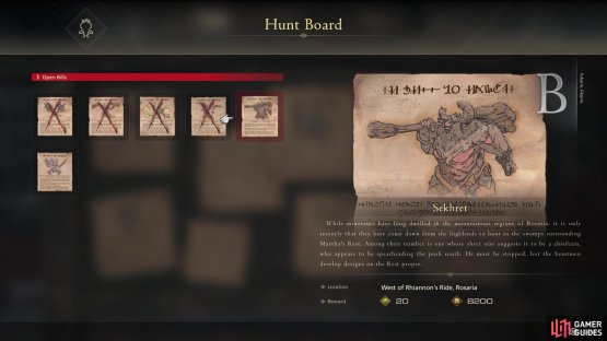 Take a look at the bill on the Hunt Board