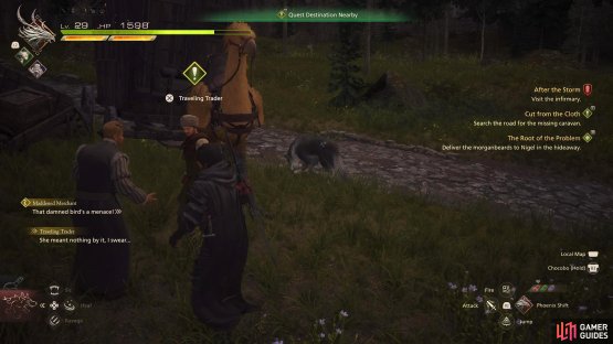 After speaking to the two men, you&rsquo;ll find that bandits are involved.