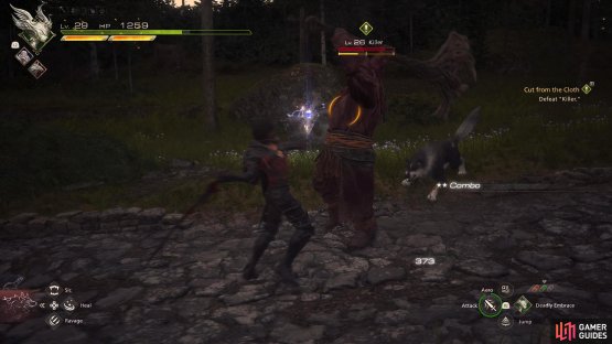 The only other attack you need to worry about is the Overhead Slam attack where he&rsquo;ll raise his weapon above his head before crashing it down upon you.