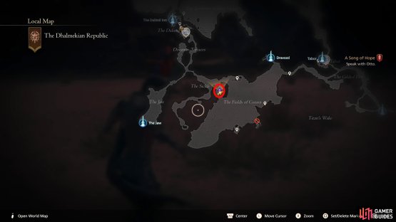 Although Dread Comet is in The Sickle as the bill suggests, it is on a path leading into the main part of it.