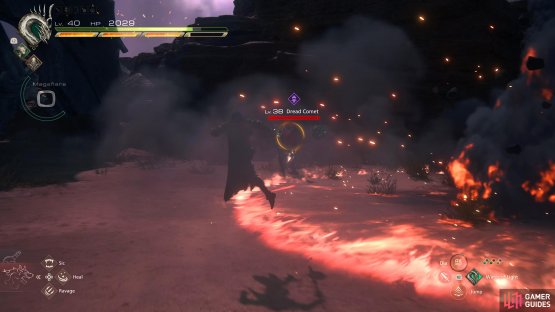 Move away from the meteor marker to avoid the impact of the meteor then jump over the following shockwave.