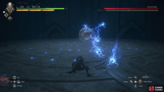 The Electric Orbs shot by the boss can be easily sidestepped.