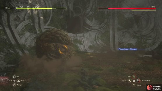 Fafnir can curl up into a ball to try and smash you.
