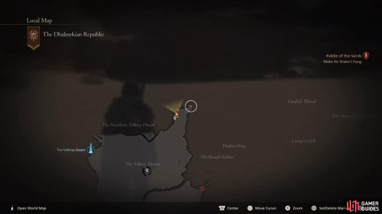The spot on the map where you will find this hunt.