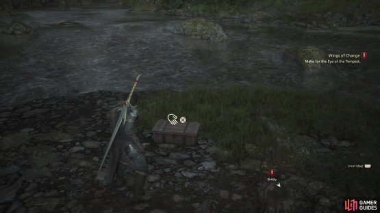After a scene, loot a chest to find 5x Pinches of !Magic !Ash.