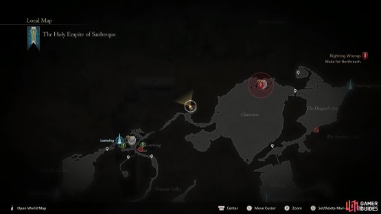 the location of this chest along The Old Road.